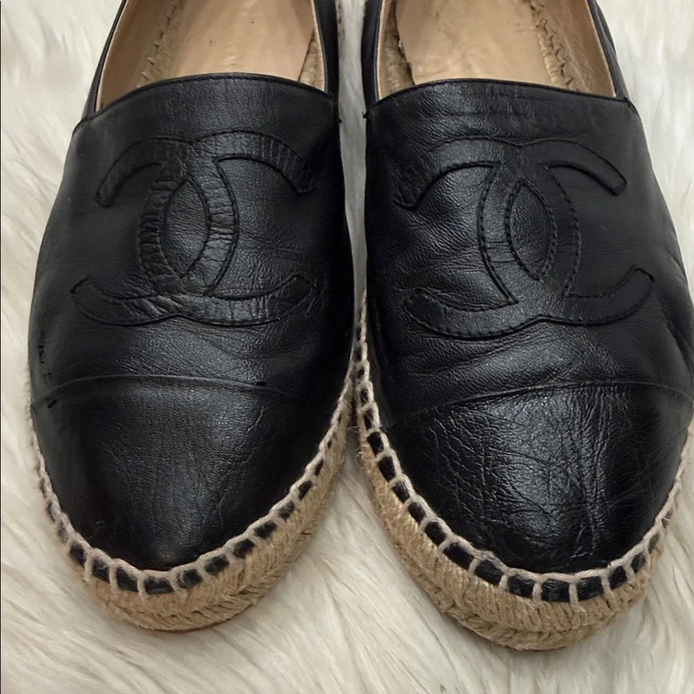 CHANEL Lambskin CC Espadrilles